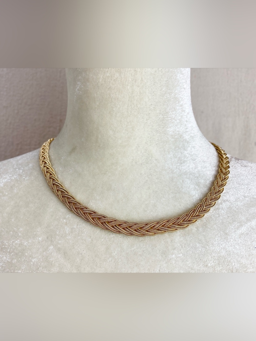 J. Crew Elegant Braided Necklace Gold Tone